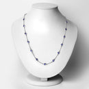 5.94 Carat Genuine Tanzanite .925 Sterling Silver Necklace-2