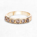 0.49 Carat Genuine Champagne Diamond 14K Yellow Gold Ring (I1-I2)-4