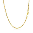 10K Yellow Gold Hollow Diamond Cut Rope Chain (2.00 mm)-3