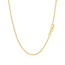 18k Yellow Gold Bead Chain 1.5mm (1.50 mm)-4
