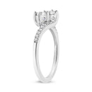 10K White Gold 1/4 Cttw Miracle Set Round Cut Diamond Two-Stone Ring (H-I Color, I2 Clarity) - Size 7-4