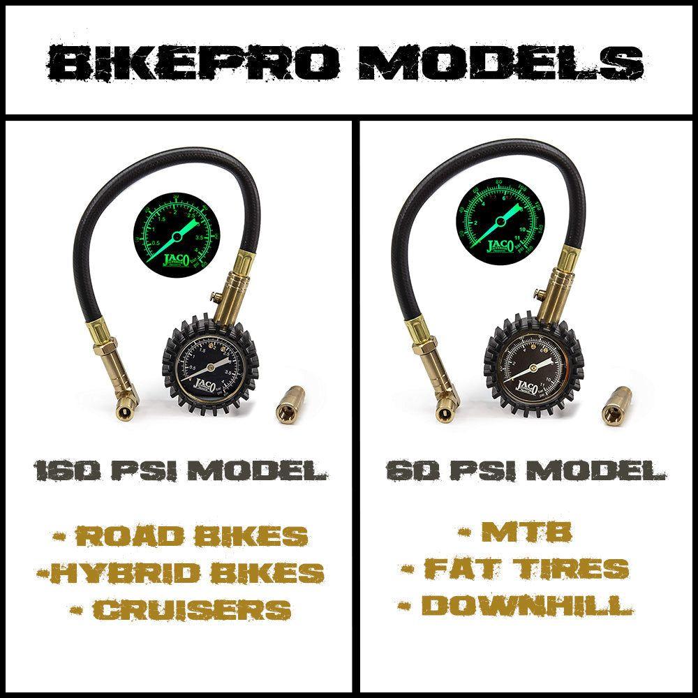 BikePro™ Presta Tire Pressure Gauge - 160 PSI | Presta & Schrader (Hybrid/Road Bikes)