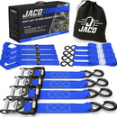 Heavy Duty Ratchet Tie Down Straps with Soft Loops (1.6" x 8 ft) | AAR Certified Break Strength (5,208 lbs)-22