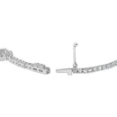 14K White Gold 1 1/2 Cttw Diamond Heart Station Strand Bracelet (H-I Color, I1-I2 Clarity) - 7.5 Inches-2