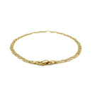 3.2mm 10k Yellow Gold Mariner Link Anklet-2