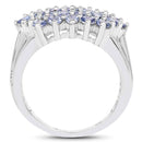 2.03 Carat Genuine Tanzanite .925 Sterling Silver Ring-2