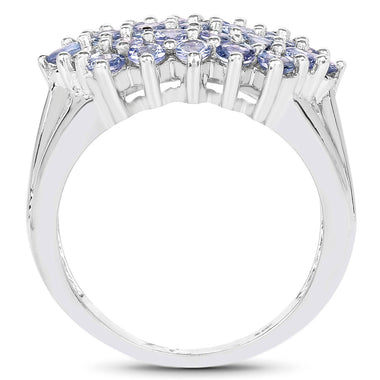2.03 Carat Genuine Tanzanite .925 Sterling Silver Ring - 0