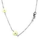 14k White Gold Necklace with White Pearls-5
