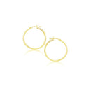 14k Yellow Gold Polished Hoop Earrings (20 mm)-1