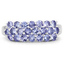 1.54 Carat Genuine Tanzanite .925 Sterling Silver Ring-3