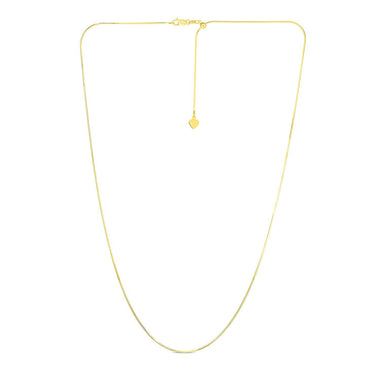 14k Yellow Gold Adjustable Snake Chain 0.85mm - 0
