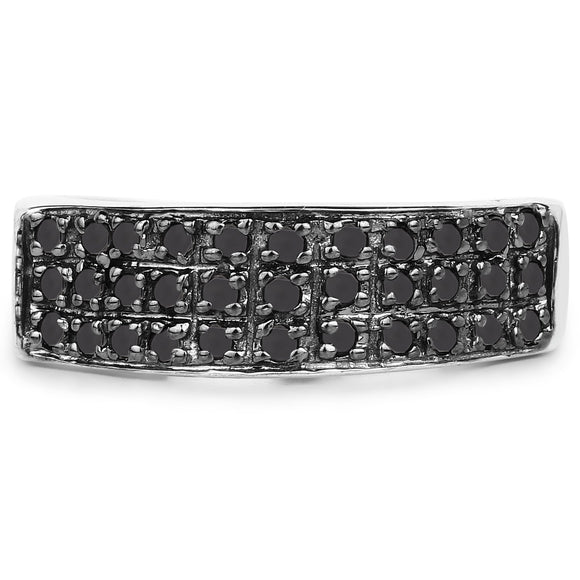 0.35 Carat Genuine Black Diamond .925 Sterling Silver Ring
