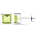 2.30 Carat Genuine Peridot .925 Sterling Silver Earrings-2