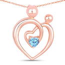 0.28 Carat Genuine Swiss Blue Topaz .925 Sterling Silver Pendant-1