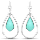 8.80 Carat Genuine Crysopharse .925 Sterling Silver Earrings-1