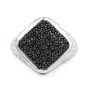 0.54 Carat Genuine Black Diamond .925 Sterling Silver Ring-4