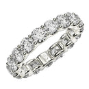 Round Cut Lab Grown Diamond Eternity Ring in 14k White Gold (3 cttw FG/VS2)-1