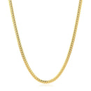 2.6mm 14k Yellow Gold Classic Solid Miami Cuban Chain-2