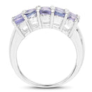 2.55 Carat Genuine Tanzanite .925 Sterling Silver Ring-2