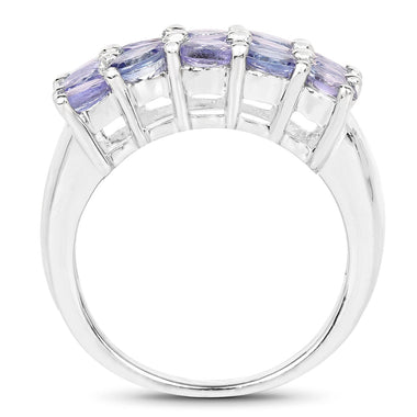2.55 Carat Genuine Tanzanite .925 Sterling Silver Ring - 0