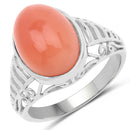 6.00 Carat Genuine Peach Moonstone .925 Sterling Silver Ring-1