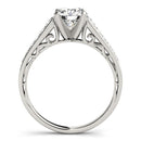 14k White Gold Cathedral Design Diamond Engagement Ring (1 1/4 cttw)-4