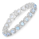 10.50 Carat Genuine Blue Topaz .925 Sterling Silver Bracelet-1