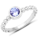 0.47 Carat Genuine Tanzanite .925 Sterling Silver Ring-1