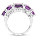 11.10 Carat Genuine Amethyst .925 Sterling Silver Ring-2