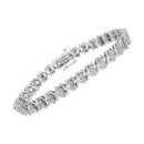 .925 Sterling Silver 1.0 Cttw Diamond Miracle-Set X-Link 7" Tennis Bracelet (I-J Color, I3 Clarity)-3