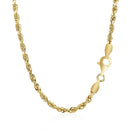 2.75mm 14k Yellow Gold Solid Diamond Cut Rope Chain-3