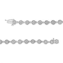 .925 Sterling Silver 2.0 Cttw Round Diamond Link Bracelet (G-H Color, I1-I2 Clarity) - 7.25"-4