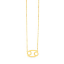 14K Yellow Gold Cancer Necklace-1