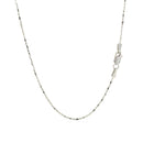 14k White Gold Diamond-Cut Bead Chain 1.0mm-3
