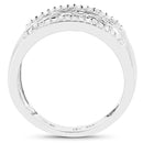 0.41 Carat Genuine White Diamond .925 Sterling Silver Ring-2