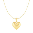 Puffed Heart Pendant in 10k Yellow Gold-3