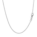 14k White Gold Round Cable Link Chain 1.1mm-3