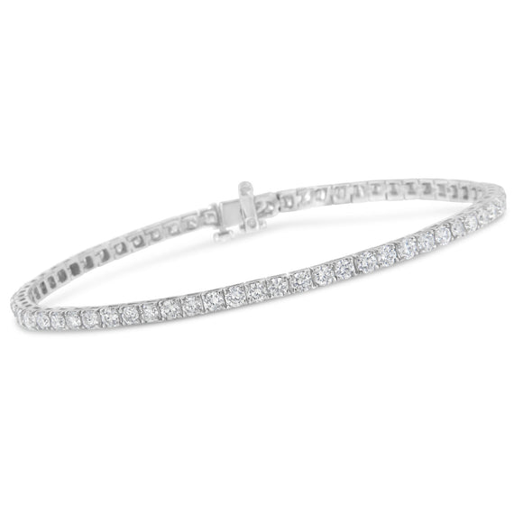 IGI Certified 5.0 Cttw Cut Diamond 14K White Gold Classic 7â€ Tennis Bracelet (H-I Color, I1-I2 Clarity)