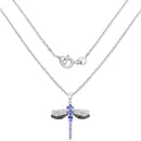 1.93 Carat Genuine Tanzanite and White Topaz .925 Sterling Silver Pendant-3