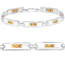 2.52 Carat Genuine Yellow Sapphire .925 Sterling Silver Bracelet-2