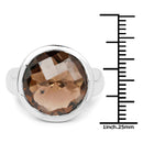 10.80 Carat Genuine Smoky Quartz .925 Sterling Silver Ring-3