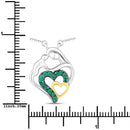 0.24 Carat Genuine Emerald .925 Sterling Silver Pendant-3