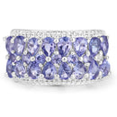 2.59 Carat Genuine Tanzanite .925 Sterling Silver Ring-3