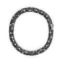 18K White Gold 20.0 Cttw Black and White Pave Set Diamond Eternity Snake Skin Style Tennis Bracelet (Black and G-H Color, SI1-SI2 Clarity) - Size 7"-2