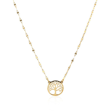 14K Yellow Gold Tree of Life Necklace - 0