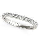 14k White Gold Pave Set Style Diamond Wedding Band (1/4 cttw)-1