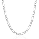 6.0mm 14k White Gold Solid Figaro Chain-2