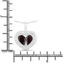 2.66 Carat Genuine Garnet and White Topaz .925 Sterling Silver Pendant-3