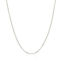 10k White Gold Cable Chain 1.1mm-2