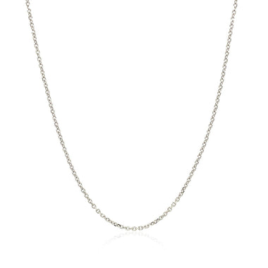 10k White Gold Cable Chain 1.1mm - 0